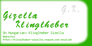 gizella klinglheber business card